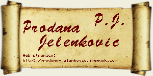 Prodana Jelenković vizit kartica